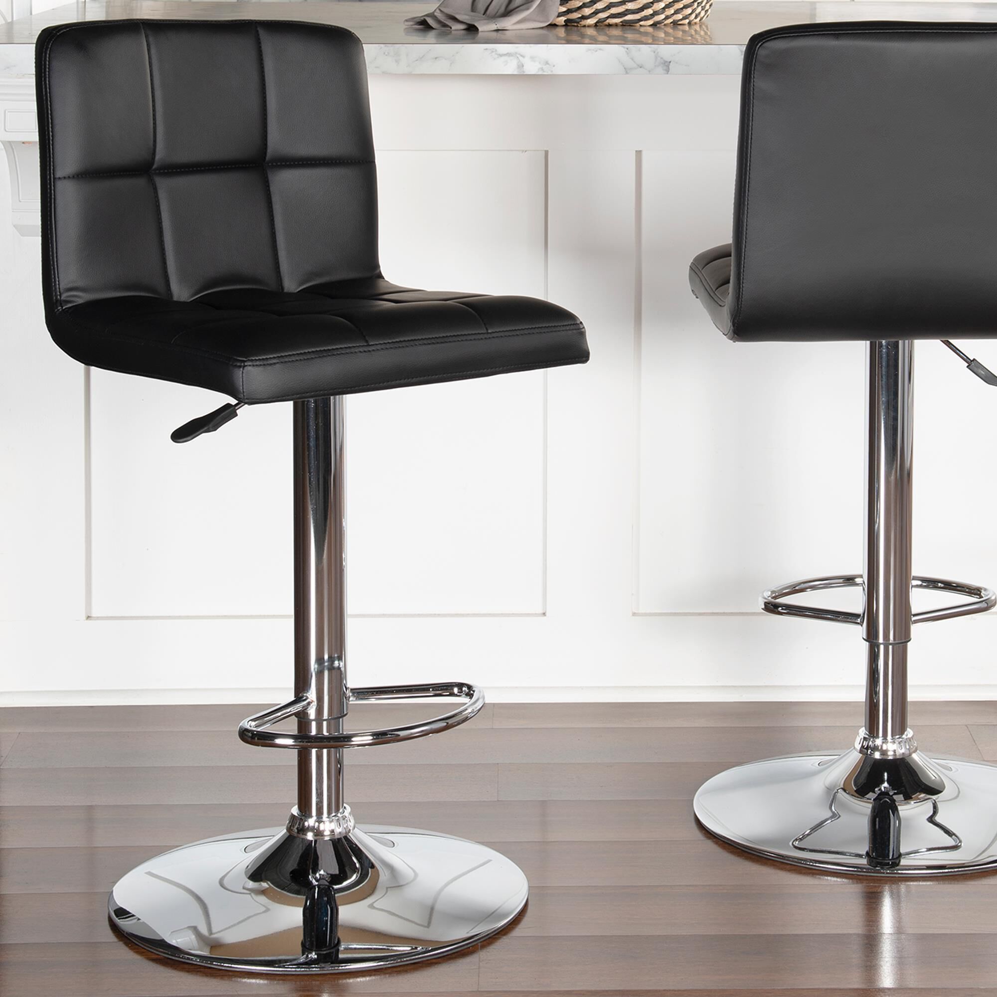 Chrome swivel bar stools deals with back