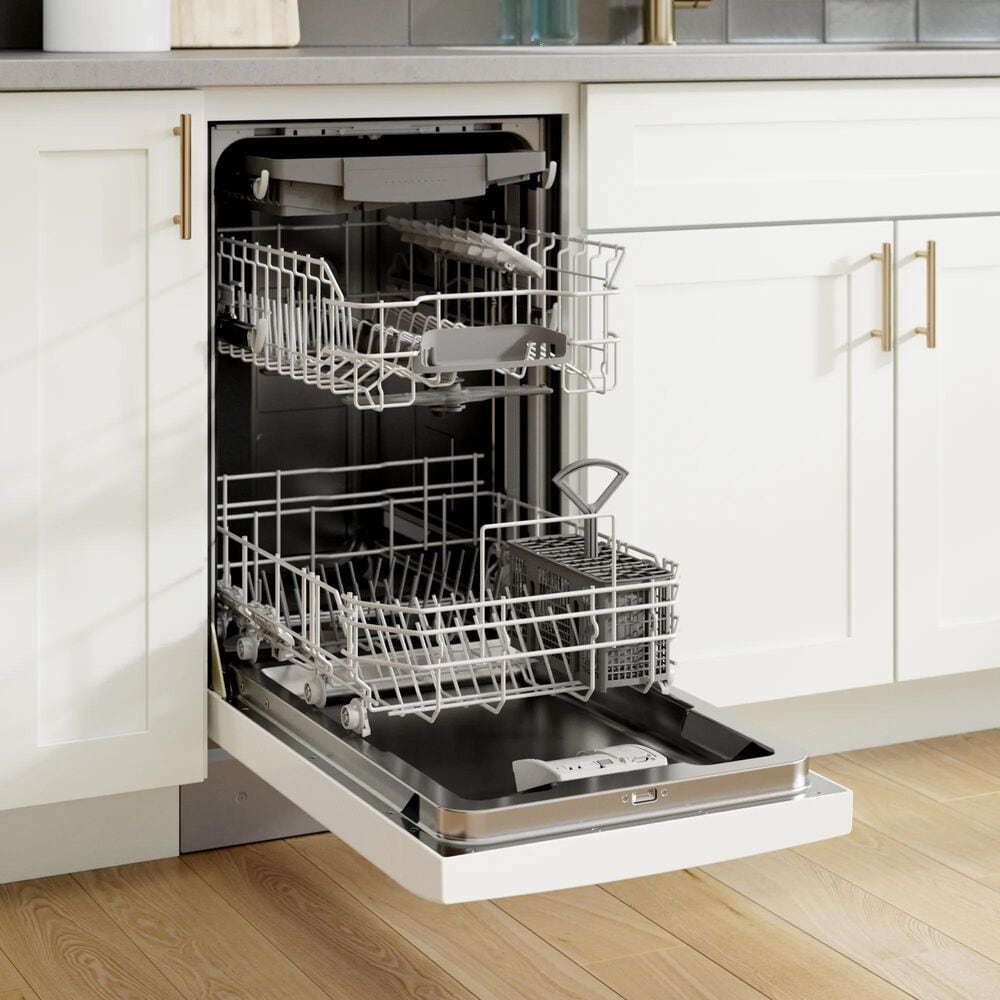Bosch 300 Series 18" Built-In Smart Dishwasher with 5 Wash Cycles in White, , large