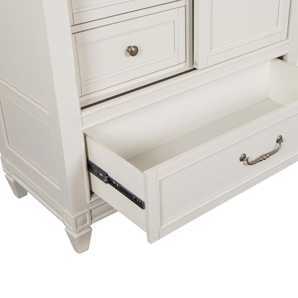 Nicolette Home Willowbrook 6-Drawer Chest with Sliding Door in Egg Shell White, , large