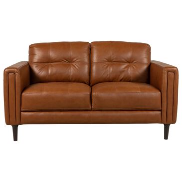 Chateau D"ax Leather Loveseat in Cognac, , large
