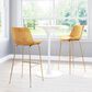 Zuo Modern Tony Extra Tall Bar Chair in Yellow/Gold, , large