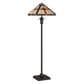 Quoizel Tiffany Bryant 2 Light Floor Lamp in Black, , large