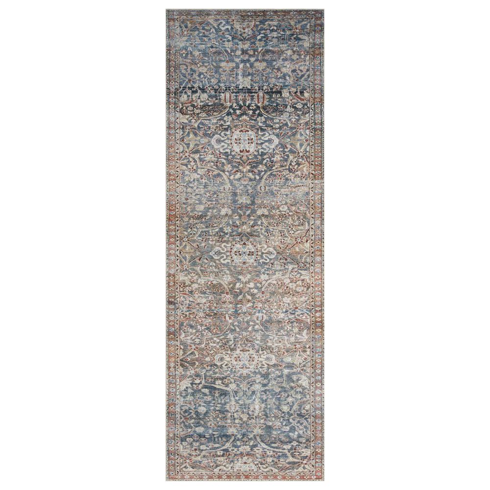 Chris Loves Julia x Loloi Jules 2" x 5" Denim and Spice Area Rug, , large