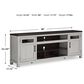 Ashley Darborn 88" XL TV Stand in Light Gray and Brown Cherry, , large