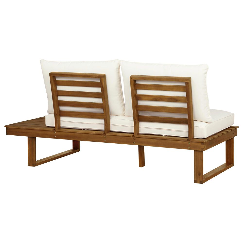 Linon Home Decor Skypark Outdoor Right Side Loveseat in Beige, , large