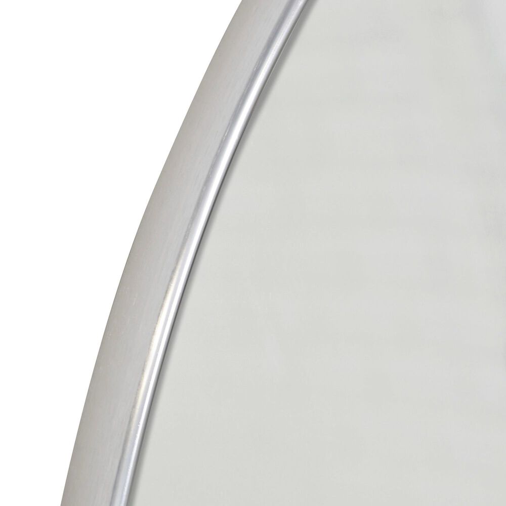 Flair Industries 30" Arched Aluminum Wall Mirror in Silver, , large