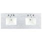 James Martin Vanities Lorelai 60" Double Vanity in Bright White with 3 cm Carrara White Marble Top, , large