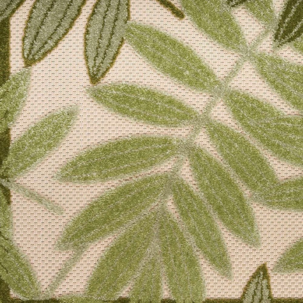 Nourison Aloha ALH18 6&#39; x 9&#39; Ivory and Green Indoor/Outdoor Area Rug, , large