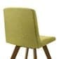 Armen Living Gina Side Chair with Olive Green Upholstery in Warm Walnut (Set of 4), , large