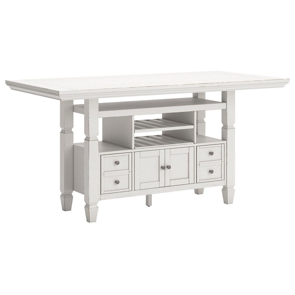 Ashley Robbinsdale Counter Height Dining Table in Antique White - Table Only, , large