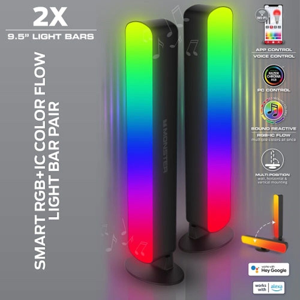 Monster Illuminessence Smart LED Light Bar with Razer Chroma in Multicolor (2-Pack), , large