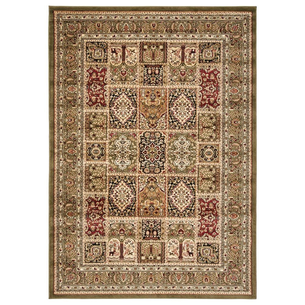 Safavieh Lyndhurst 6" x 9" Multicolor and Green Area Rug, , large