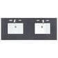 James Martin Vanities Brittany 60" Double Bathroom Vanity in Burnished Mahogany with 3 cm Charcoal Soapstone Quartz Top, , large
