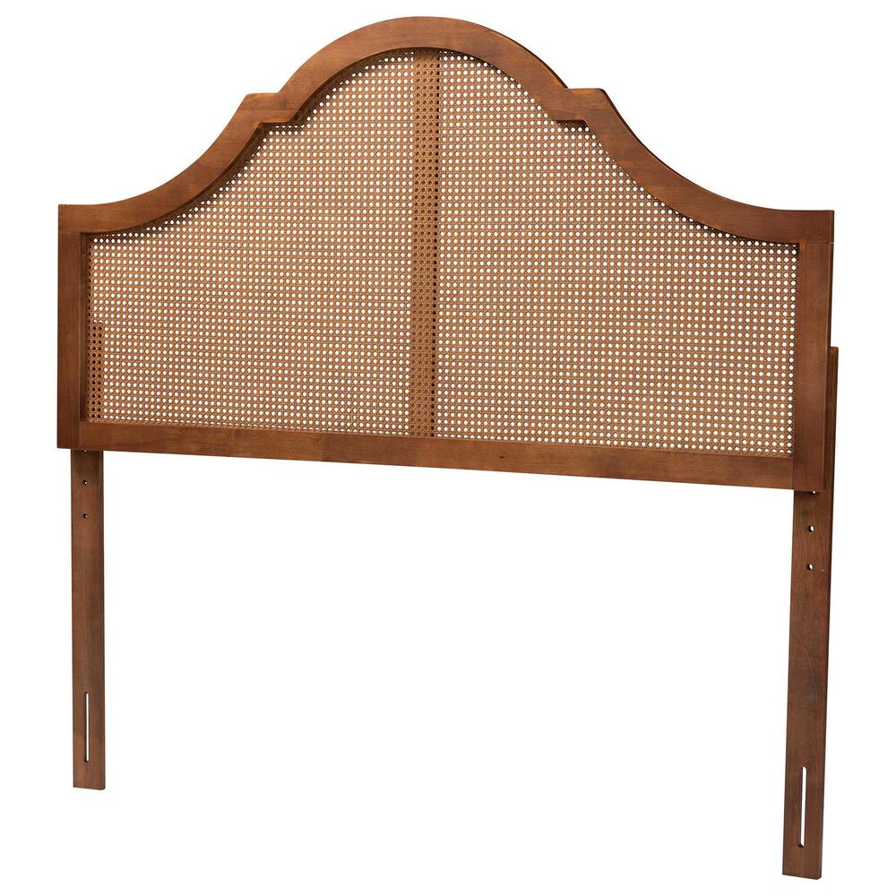 Baxton Studio Camila Queen Panel Headboard in Ash Walnut, , large