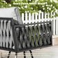 HOMLUX 6-Piece Patio Conversation Set with Woven Sling Fabric in Light Gray, , large