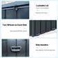 Hearth and Haven 190-Gallon Outdoor Storage Deck Box with Hydraulic Piston in Dark Gray, , large