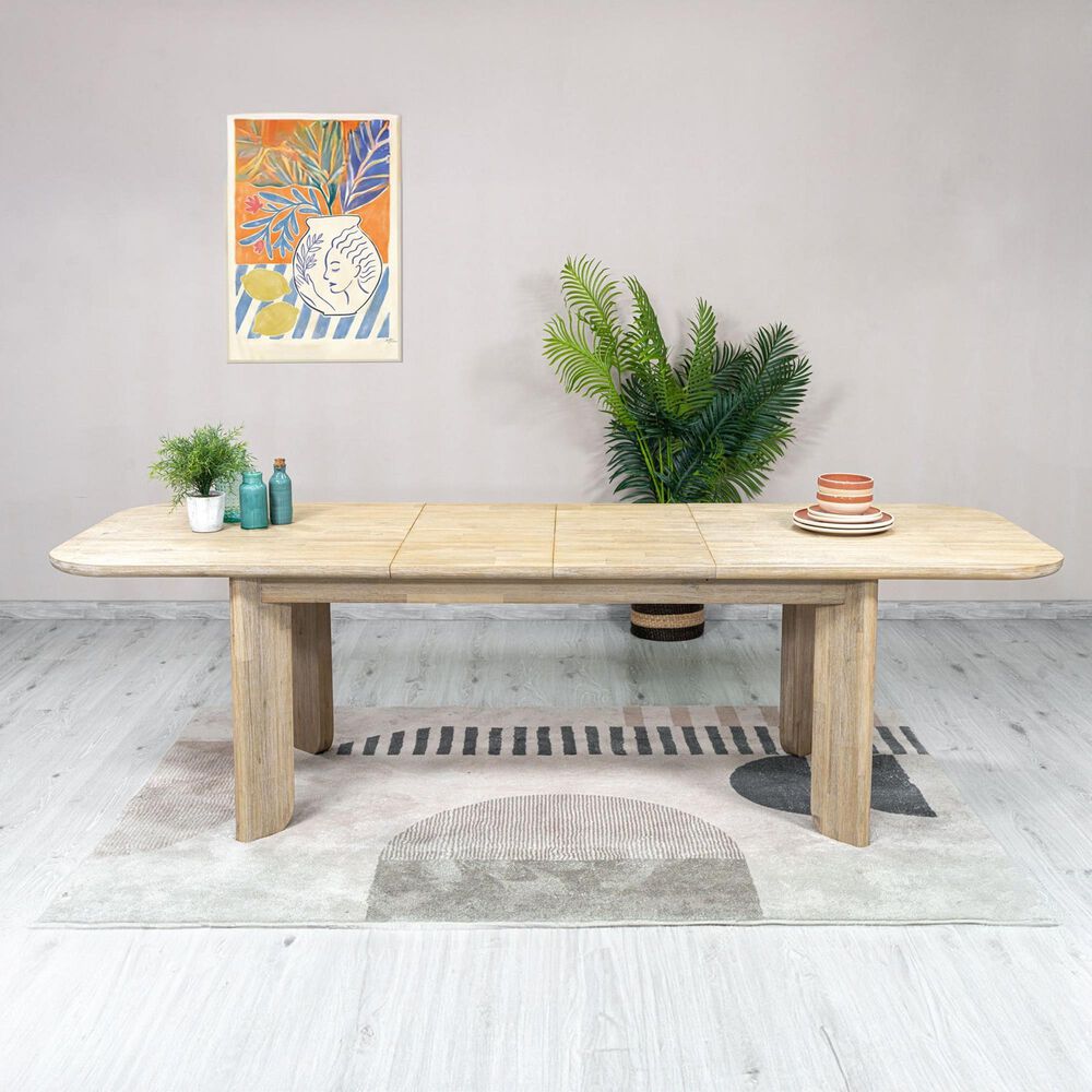LH Imports Haru Extension Dining Table in Sand Wash  - Table Only, , large