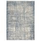 Nourison Rush 6" Round Ivory and Blue Area Rug, , large
