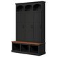 HOMLUX 5-Hook Hall Tree with 3 Hidden Storage in Black and Walnut, , large