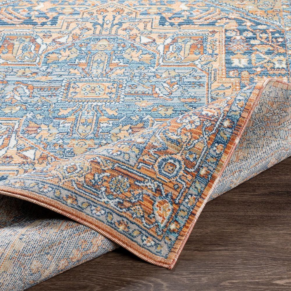 Surya Bodrum BDM-2325 5&#39;3&quot; x 7&#39;3&quot; Ivory, Orange, Saffron, Gray, Navy and Coral Area Rug, , large