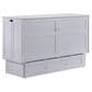 New Day Furniture Clover Murphy Cabinet Bed with Mattress in White, , large