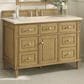 James Martin Vanities Lorelai 48" Single Vanity in Light Natural Oak with 3 cm Eternal Marfil Quartz Top, , large