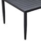 Hearth and Haven Outdoor Rectangular Dining Table with Umbrella Hole and Tapered Feet in Ember Black - Table Only, , large