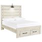 Ashley Cambeck Full Panel Bed with 2 Storage Drawers in Whitewash, , large