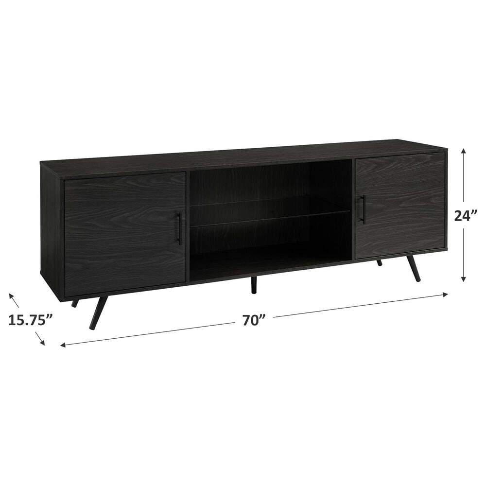 Walker Edison Nora 70&quot; TV Stand in Graphite, , large