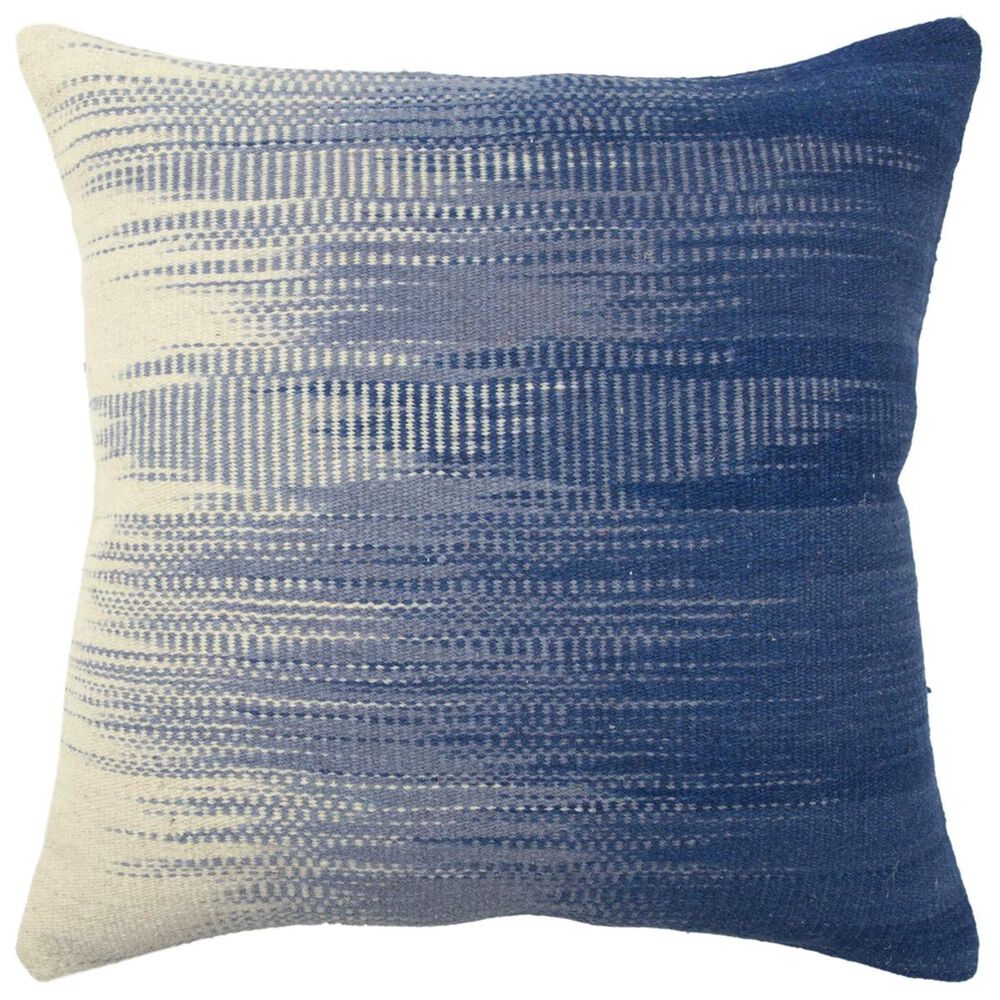 Rizzy Home 20" x 20" Pillow Cover in Dark Blue and Ivory, , large