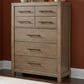 Urban Home 7 Drawer Contemporary Chest in Brown, , large