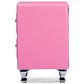 Baxton Studio Stella 2-Drawer Upholstered Nightstand in Pink, , large