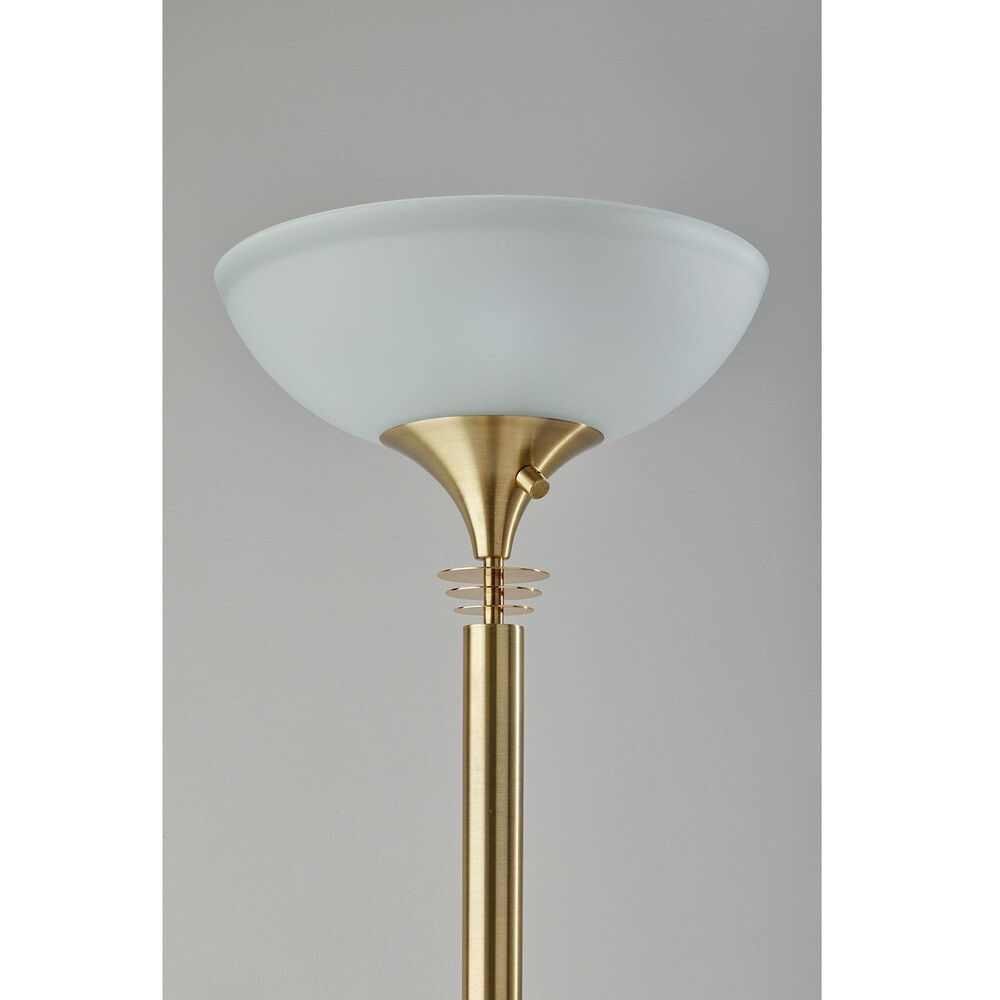 Adesso Metropolis Torchiere in Antique Brass, , large