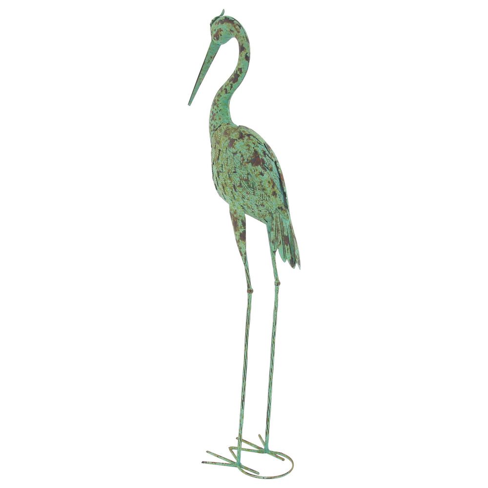 Maple and Jade Coastal Crane Garden Sculpture in Mint Green &#40;Set of 2&#41;, , large