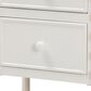 Baxton Studio Malinda 2-Drawer End Table with Spindle Legs in White, , large
