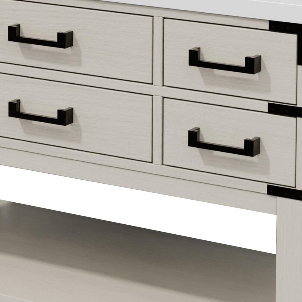 Lexora Home Norwalk 48" Single Bathroom Vanity in White Oak with White Cultured Marble Top and Rectangular Sink, , large