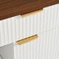 HOMLUX 52" Fluted Kitchen Island with Drop Leaf in White, , large