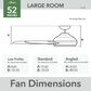 Hunter Trimaran 52" Outdoor Ceiling Fan in Matte Silver, , large