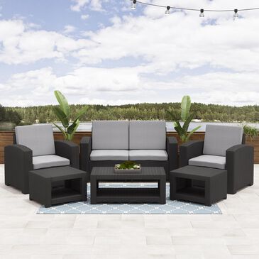 CorLiving Adelaide 6-Piece Patio Conversation Set in Light Gray, , large