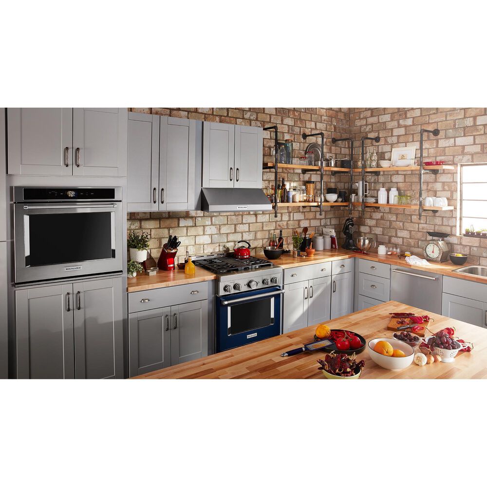 KitchenAid 4.1 Cu. Ft. Freestanding Gas Range with True Convection in Ink Blue, , large