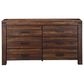 Urban Home Meadow 6-Drawer Dresser in Distressed Brick Brown, , large