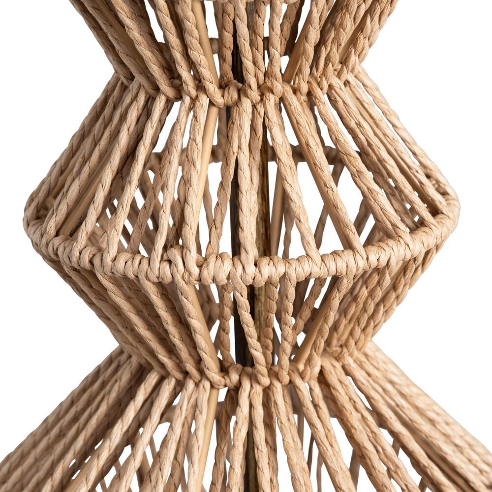 Crestview Collection Adler Turreted Woven Table Lamp in Natural, , large