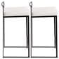Lumisource Fuji Stackable Counter Stool with White Faux Leather Cushion in Black (Set of 2), , large