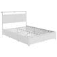 HOMLUX Full 4-Drawer  Storage Bed with LED Headboard and Charging Station in White, , large