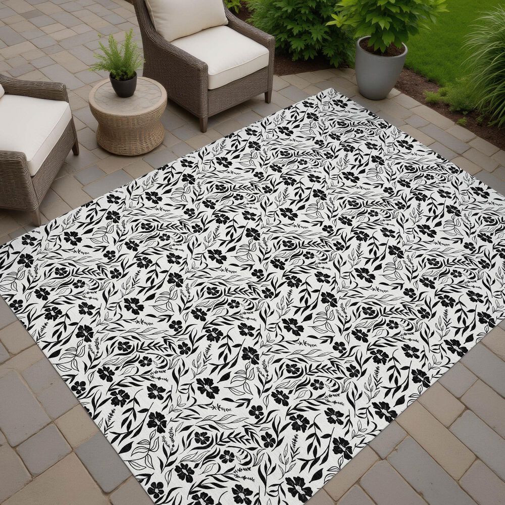 Dalyn Rug Company Soft Essentials Floral Ivory 5' x 7'6" Indoor/Outdoor Area Rug, , large