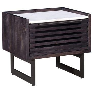Moe"s Home Collection Paloma 1-Drawer Nightstand in Charcoal Grey and White, , large