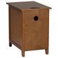 Linon Home Decor Birkdale Accent Table with USB Port in Hazelnut, , large