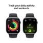 Apple Watch Series 11 (GPS) 46mm Space Gray Aluminum Case with Black Sport Band - M/L - Space Gray - (2025)(Pre-Order), , large
