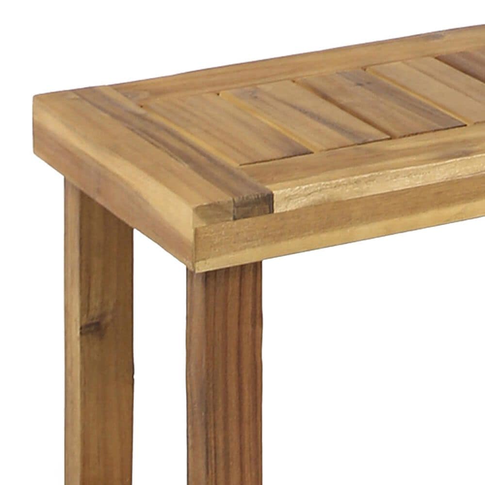 Hearth and Haven Nestor Patio Bench in Natural, , large
