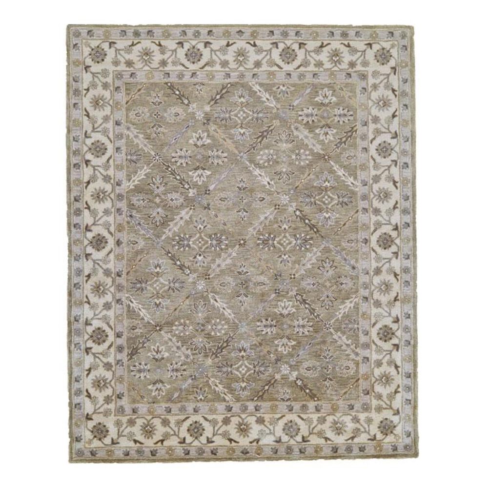 Feizy Rugs Eaton 8424F 8' Round Sage Area Rug, , large